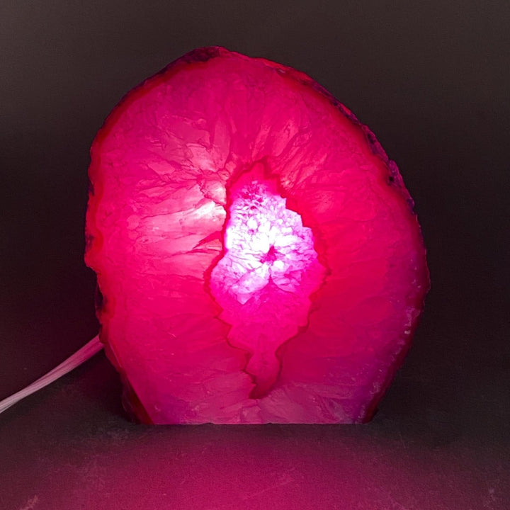 Agate Geode Assorted Color Lamp with Cord and BulbCrystal River Gems