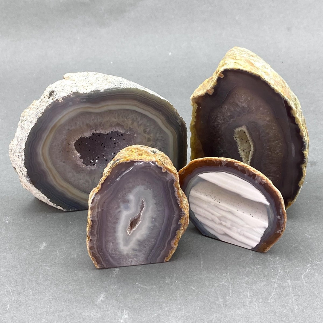 Agate Polished Face Standing Geode with Cut BaseCrystal River Gems