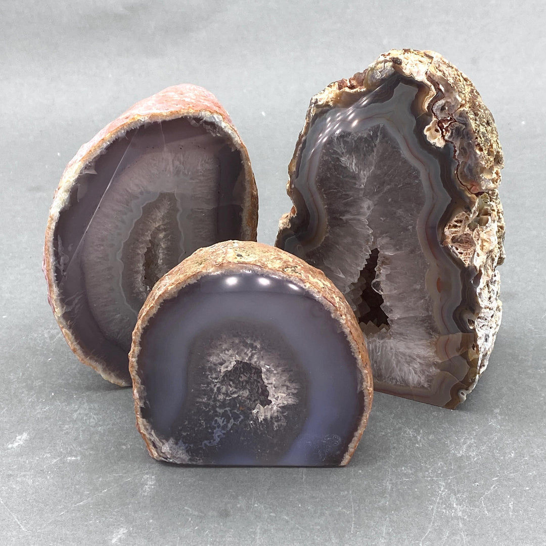 Agate Polished Face Standing Geode with Cut BaseCrystal River Gems