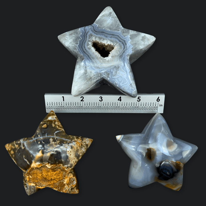 Agate Star Gemstone CarvingCrystal River Gems