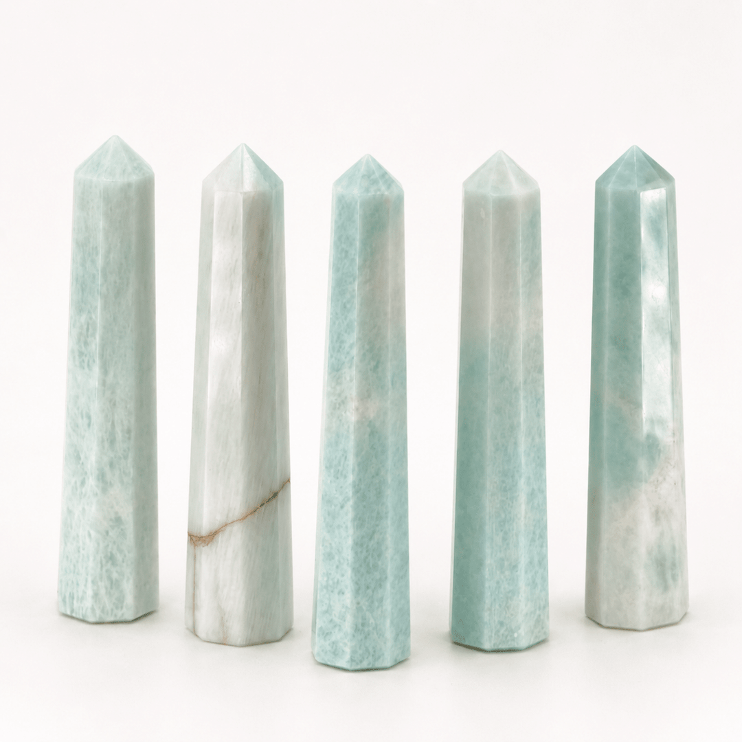Amazonite Obelisk Tower (Set of 2)Crystal River Gems