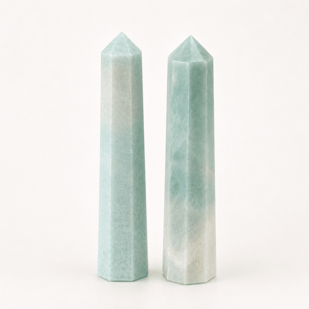Amazonite Obelisk Tower (Set of 2)Crystal River Gems