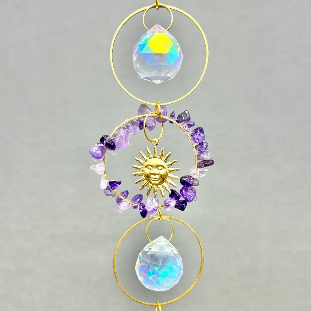 Amethyst Chips Sun Catcher (1 Piece)Crystal River Gems