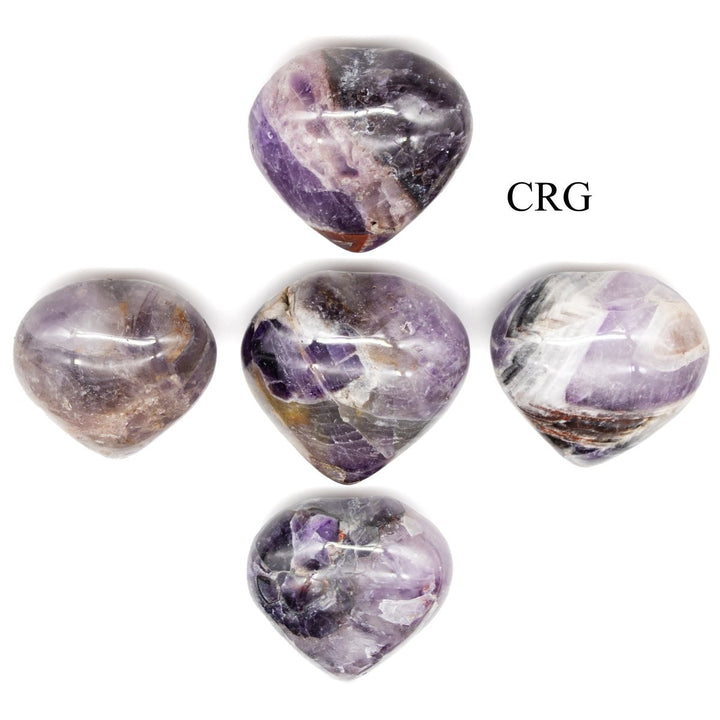 Amethyst Puffy Heart (5 Pieces) Size 1.25 to 2 Inches Crystal Gemstone Shape