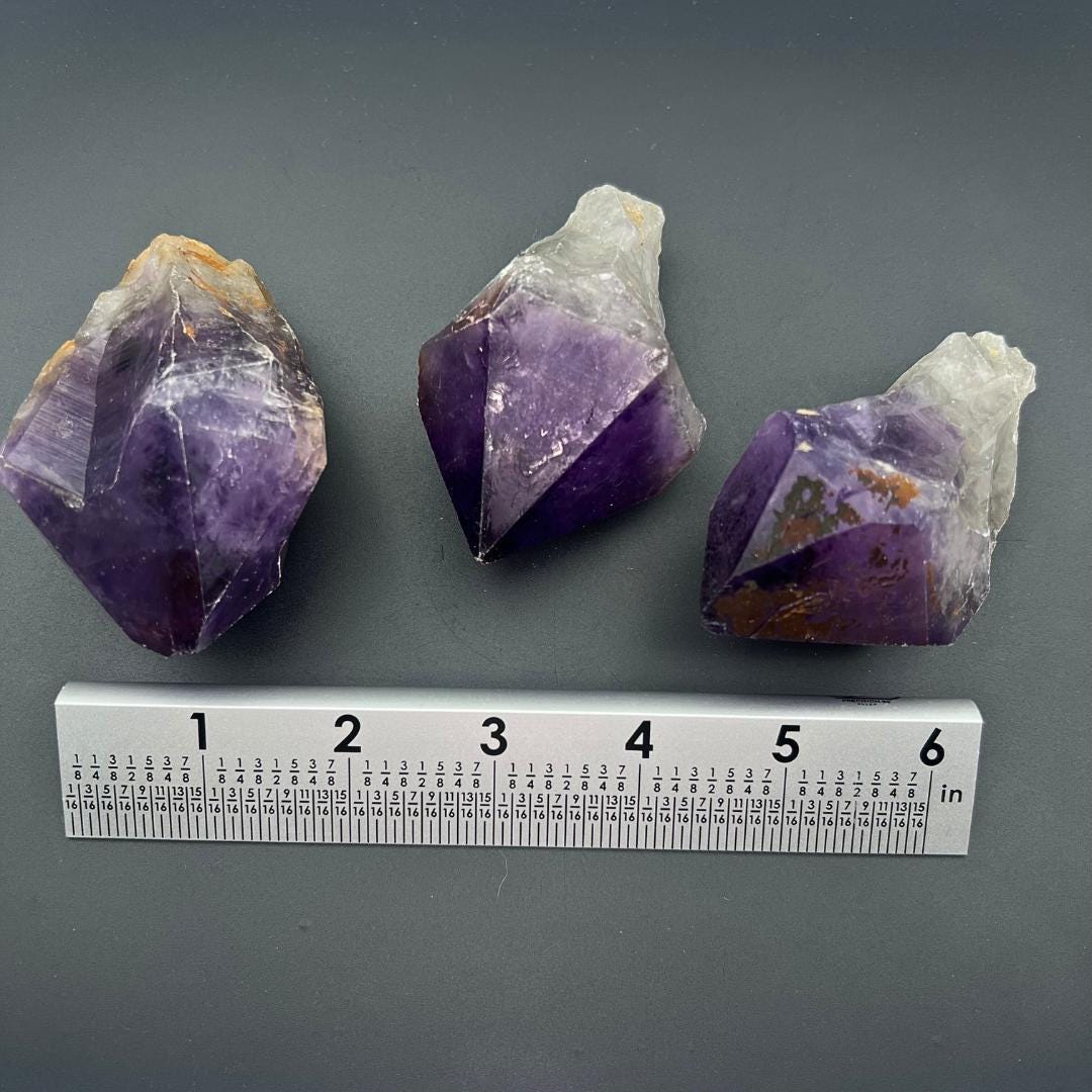 Amethyst Raw Crystal Point 2 to 4 InchesCrystal River Gems