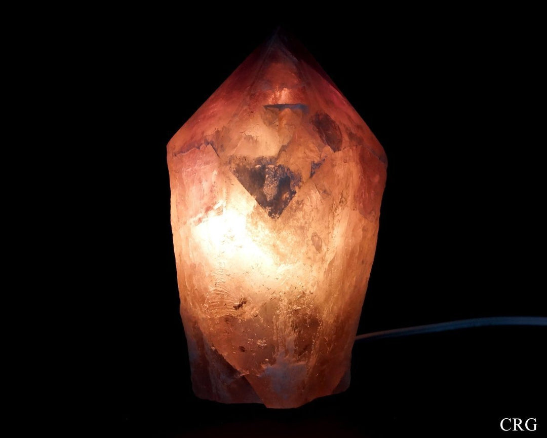 Amethyst Top Polished Point Lamp with Cord and Bulb (1 Piece)Crystal River Gems