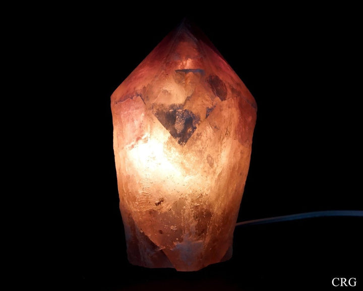 Amethyst Top Polished Point Lamp with Cord and Bulb (1 Piece)Crystal River Gems