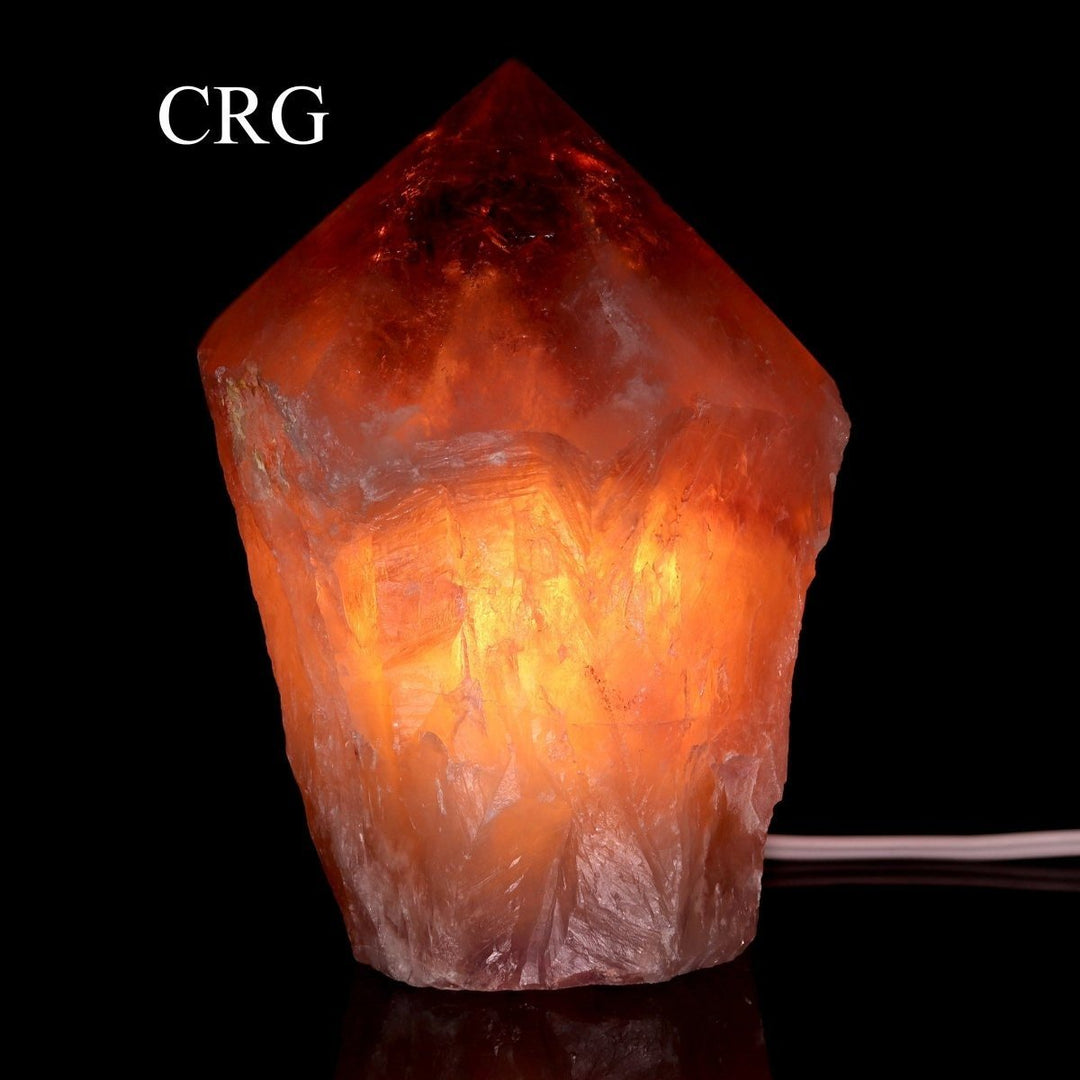 Amethyst Top Polished Point Lamp with Cord and Bulb (1 Piece)Crystal River Gems
