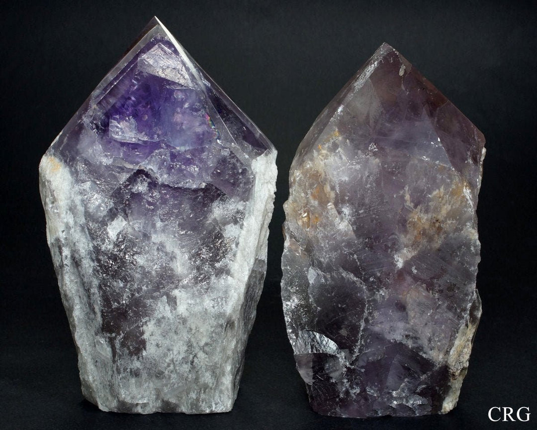 Amethyst Top Polished Point Lamp with Cord and Bulb (1 Piece)Crystal River Gems