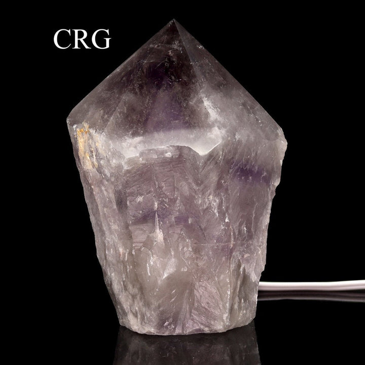 Amethyst Top Polished Point Lamp with Cord and Bulb (1 Piece)Crystal River Gems