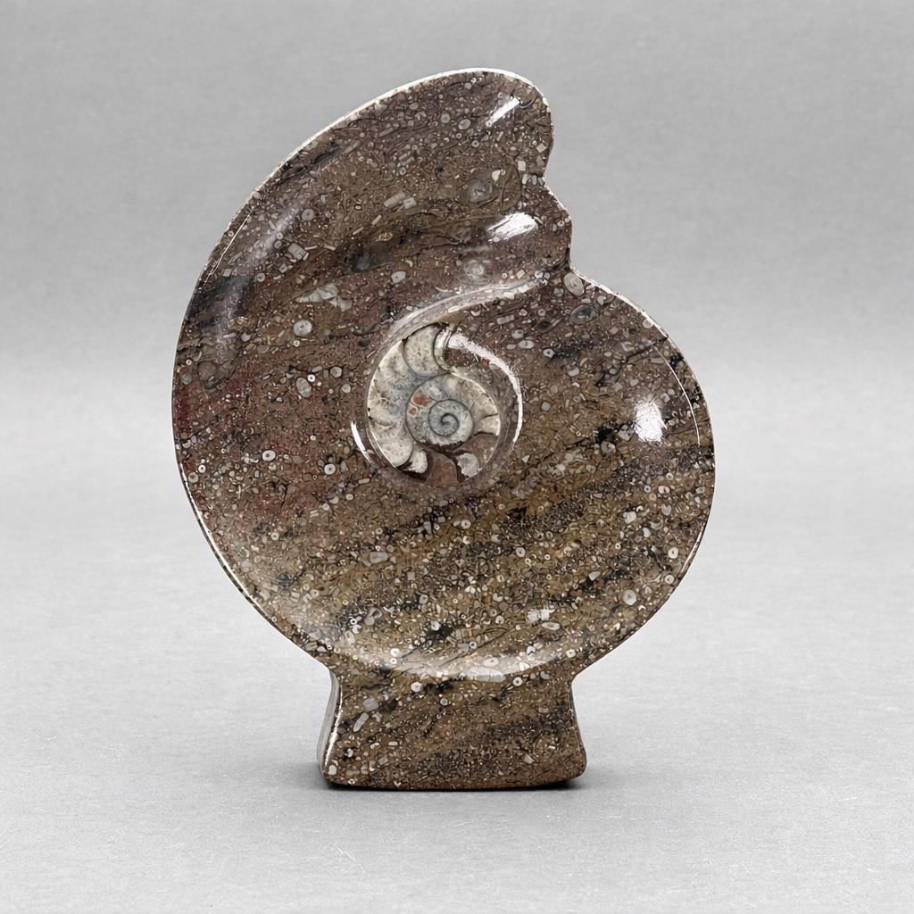 Ammonite Fossil Plate (1 Piece) Size 12 Inches Crystal Gemstone CarvingCrystal River Gems