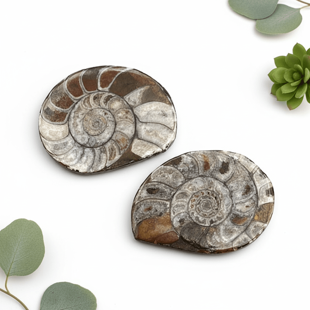 Ammonite Fossil Polished Specimen ( 1 Piece ) 1 to 2 Inches Fossil DecorCrystal River Gems