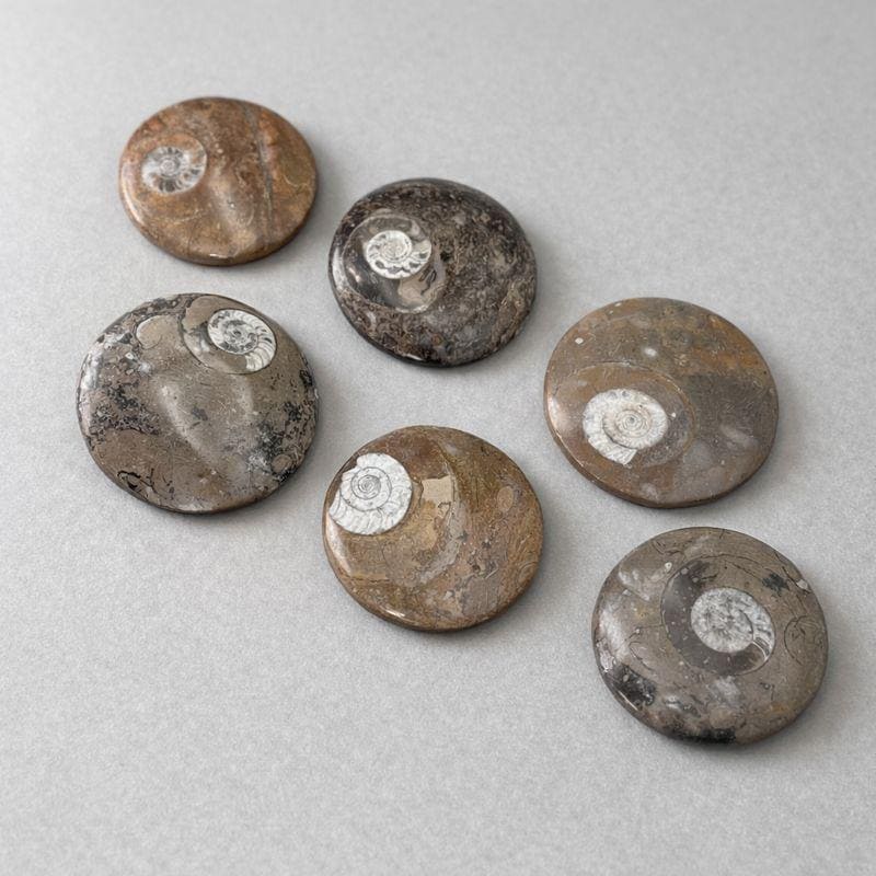 Ammonite Fossil Polished Specimen ( 1 Piece ) 3 to 4 Inches Fossil DecorCrystal River Gems