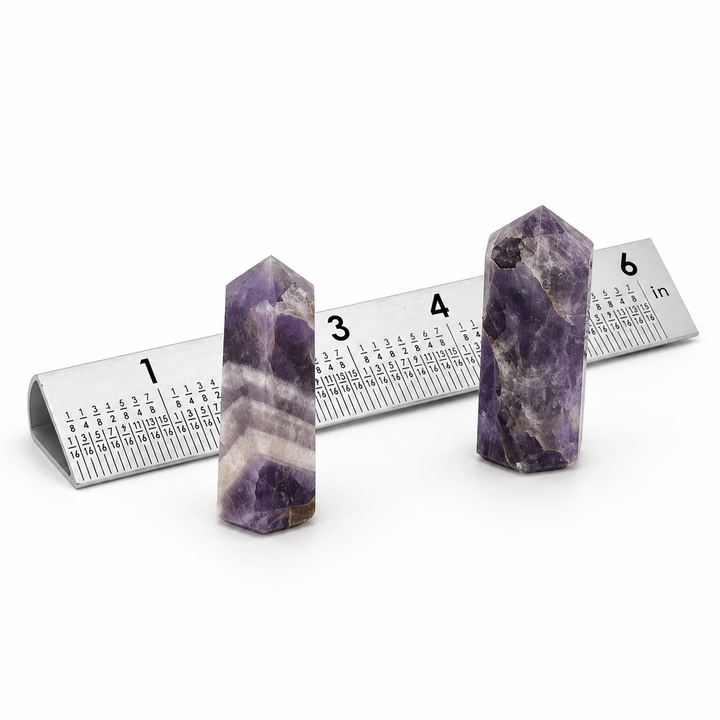 Amethyst Mini Towers (2 Pieces) Size 50 mm Crystal Gemstone Points