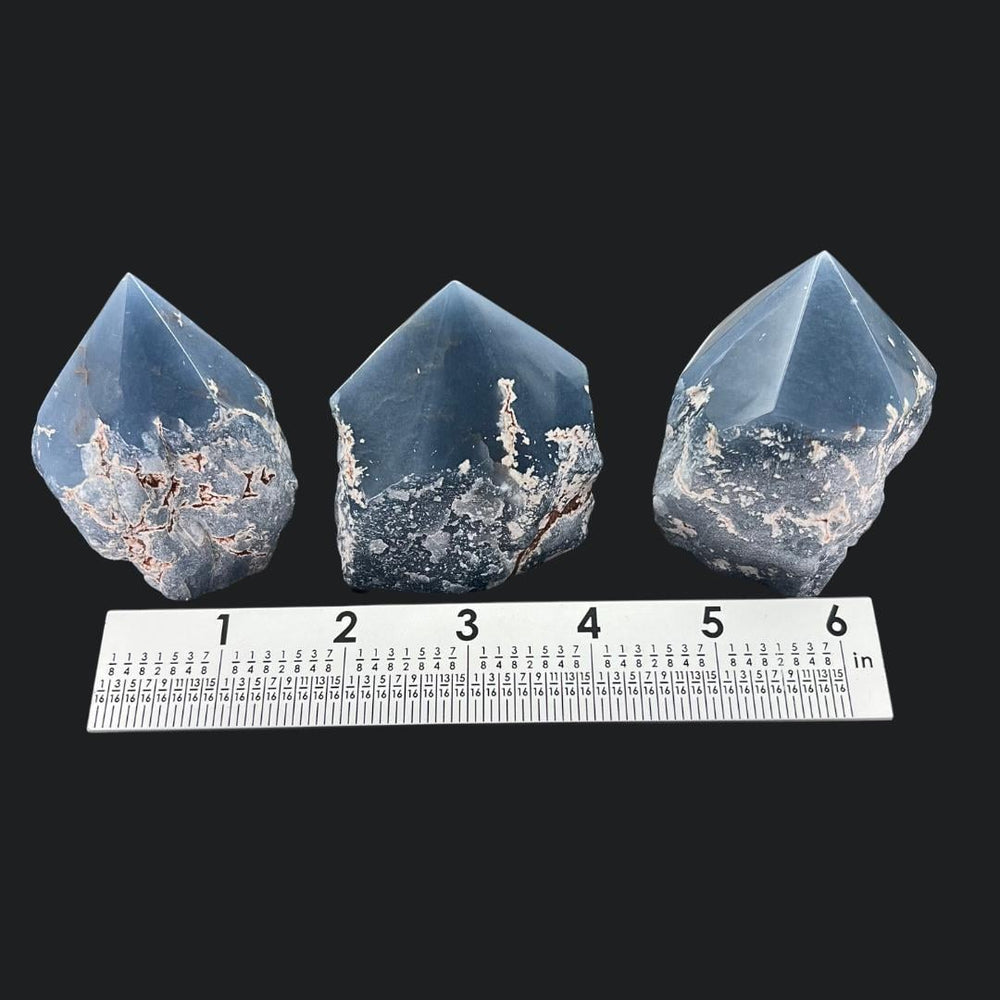 Angelite Top Polished Point (2 to 3 inches) Gemstone TowerCrystal River Gems