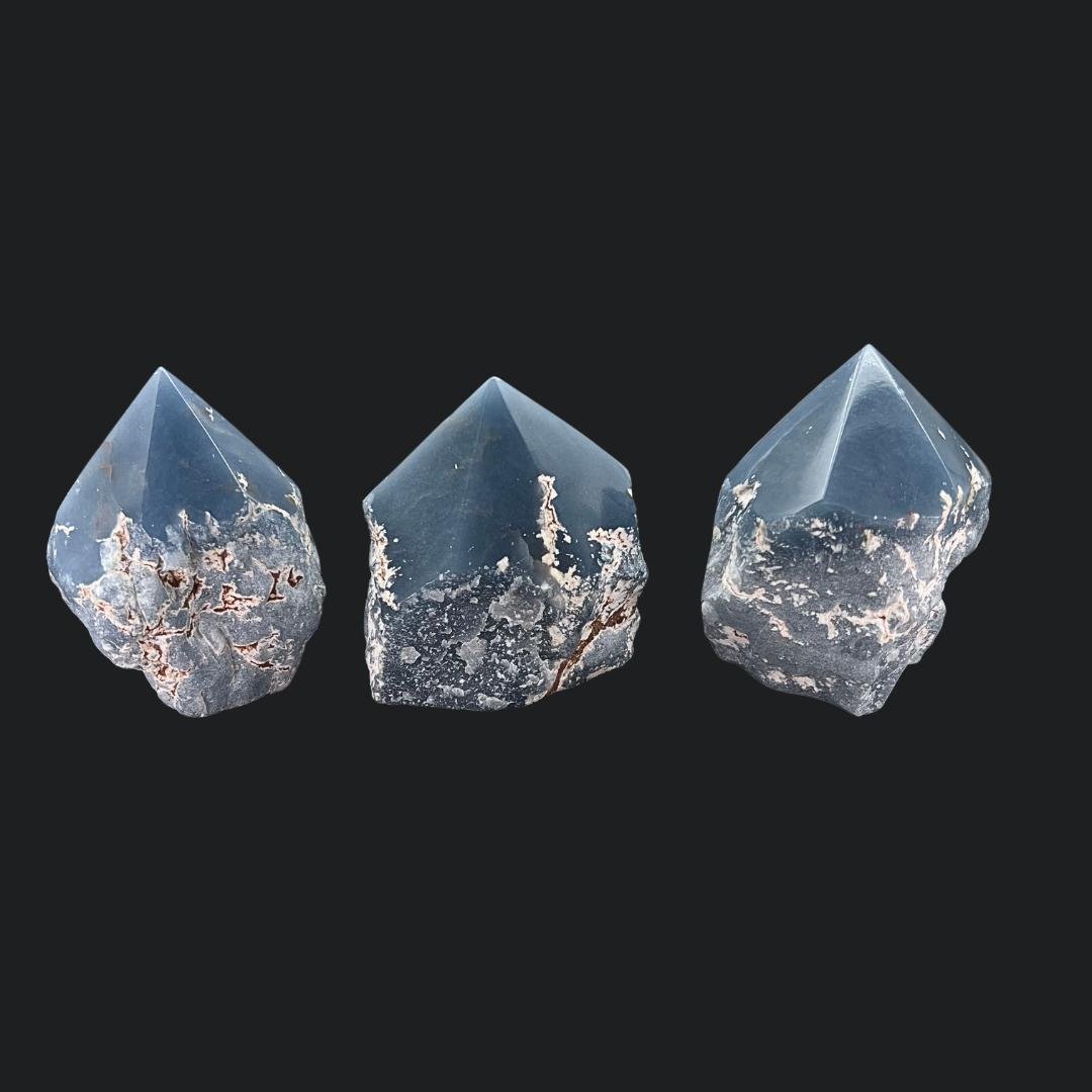 Angelite Top Polished Point (2 to 3 inches) Gemstone TowerCrystal River Gems