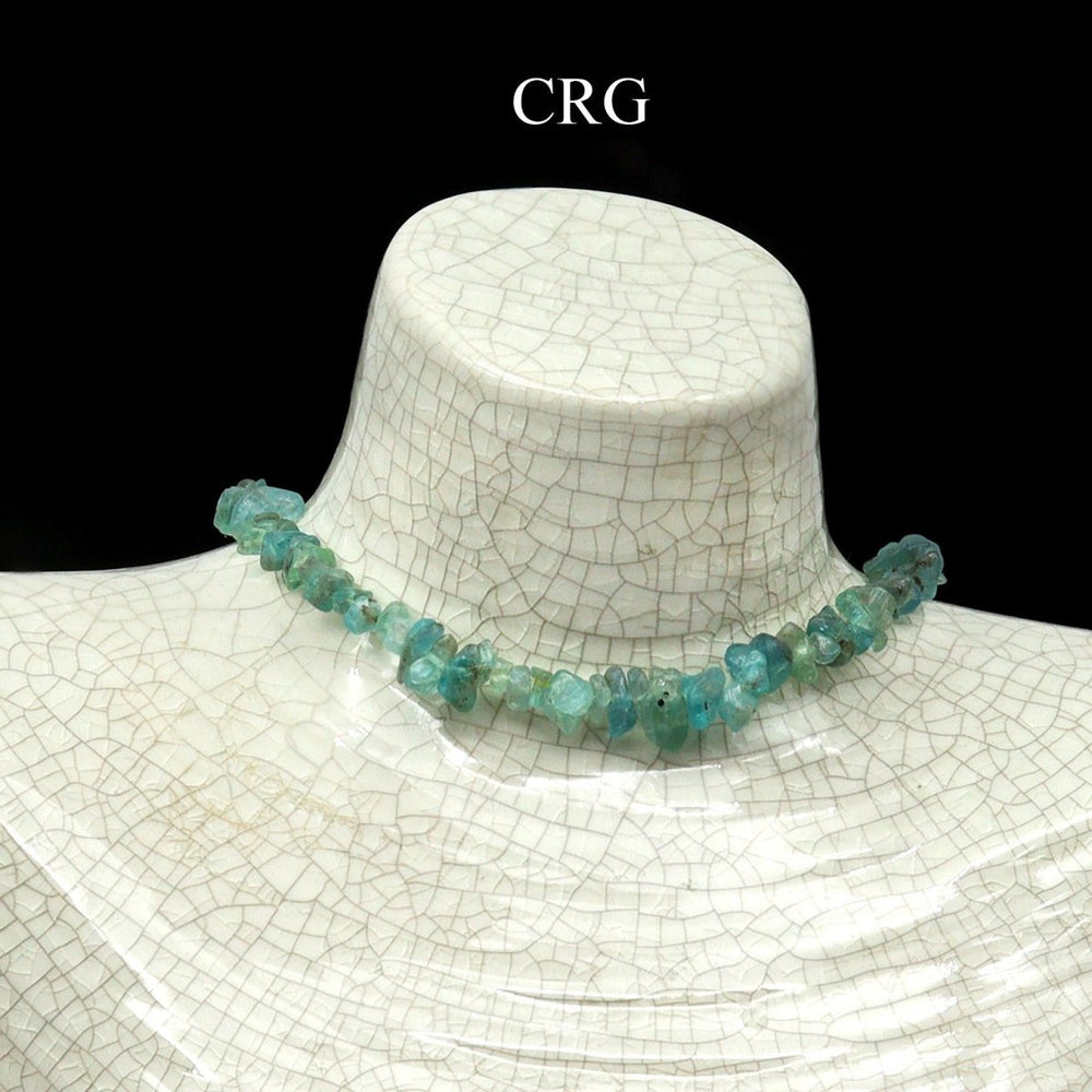 Apatite Chip Choker Necklace (4 Pieces) Size 16 Inches Crystal Gemstone Jewelry