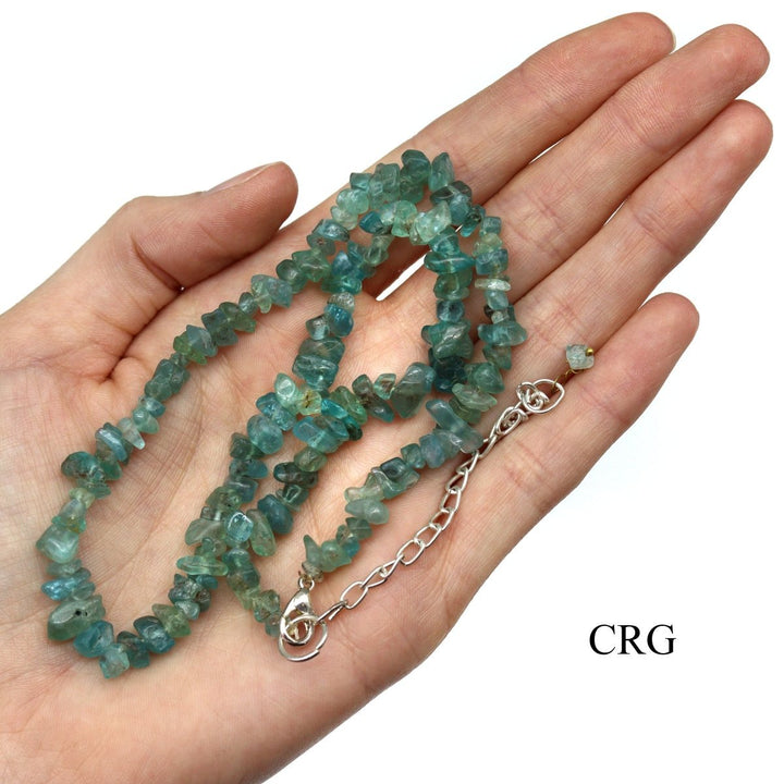 Apatite Strand Chip Choker Necklace (16 Inches) (4 Pieces)Crystal River Gems