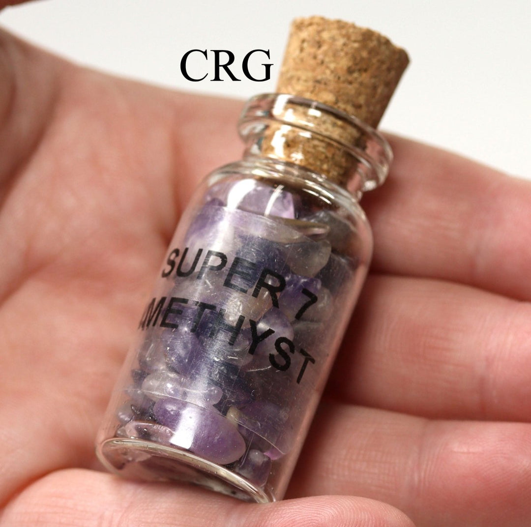 Assorted Gemstone Chip Bottles (75 Pieces)(5 Sets Of 15) Bulk Wholesale Lot Mixed Crystals MineralsCrystal River Gems