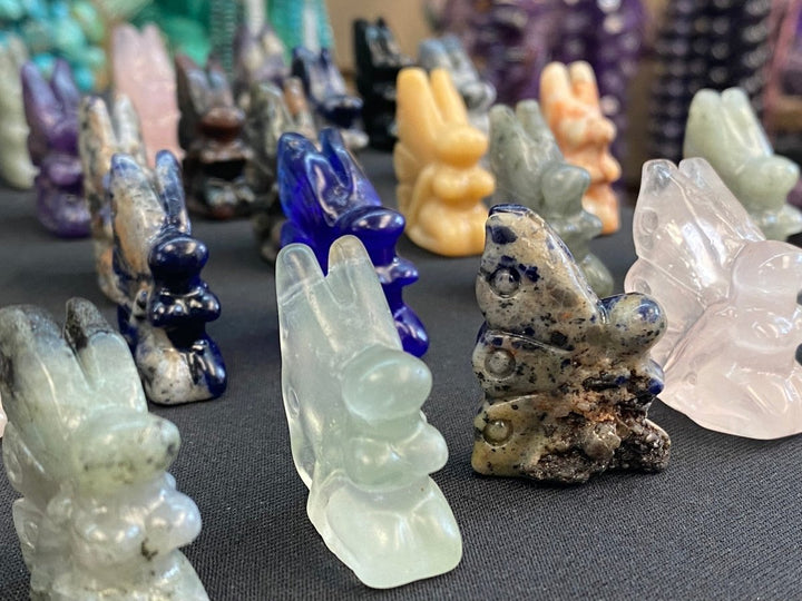 Assorted Gemstone Fairies (5 Pieces) Size 4 cm Mixed Crystal Fairy Carvings