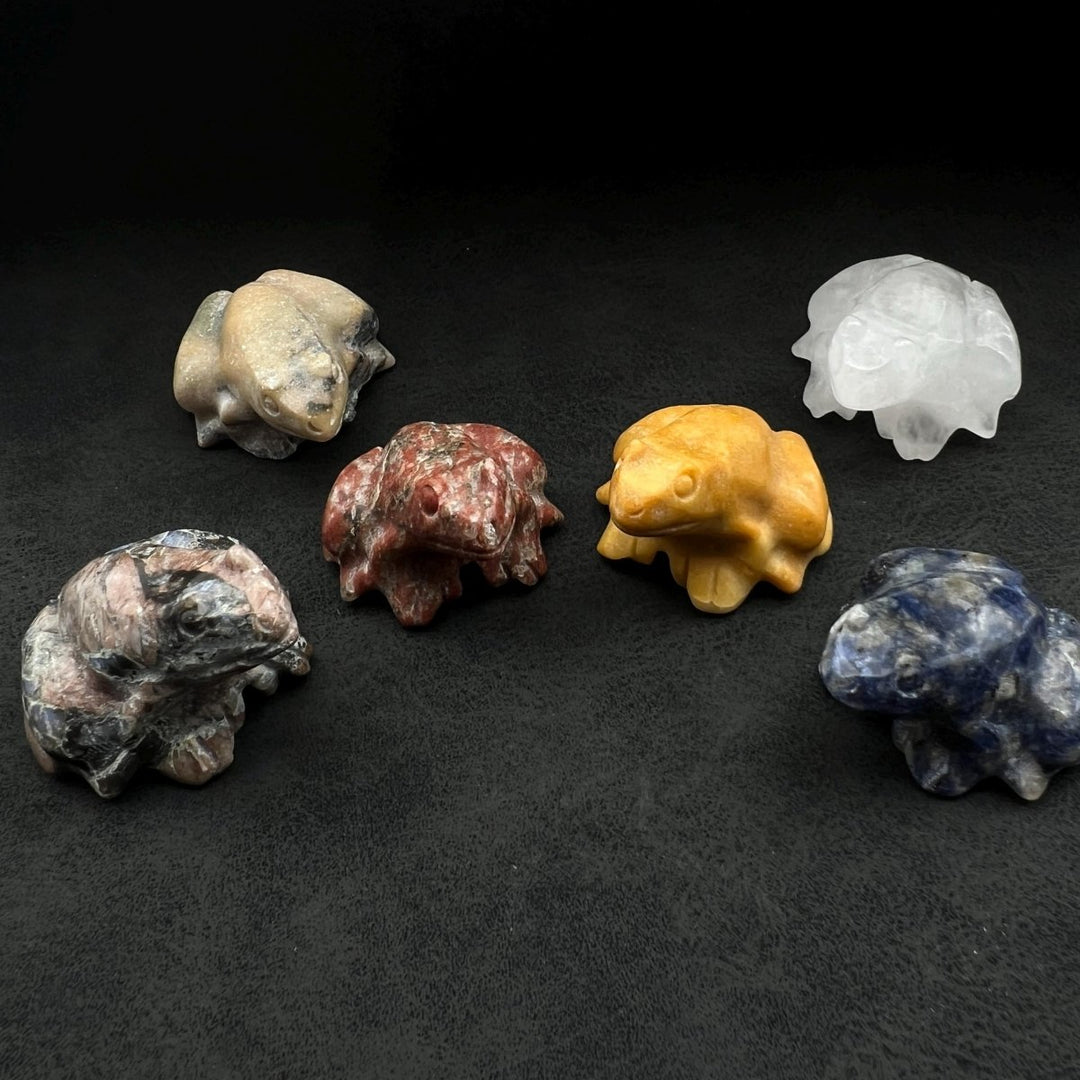 Assorted Gemstone Frogs 3cm (4 pieces)Crystal River Gems