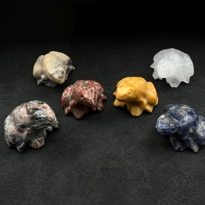 Assorted Gemstone Frogs 3cm (4 pieces)Crystal River Gems