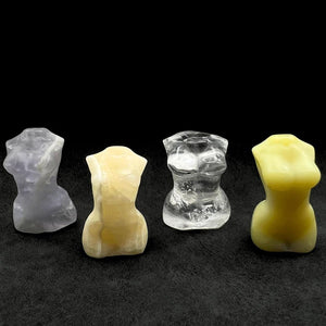 Assorted Gemstone Goddess Statues (4 Pieces)