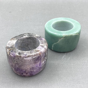 Assorted Gemstone Polished Short Vase