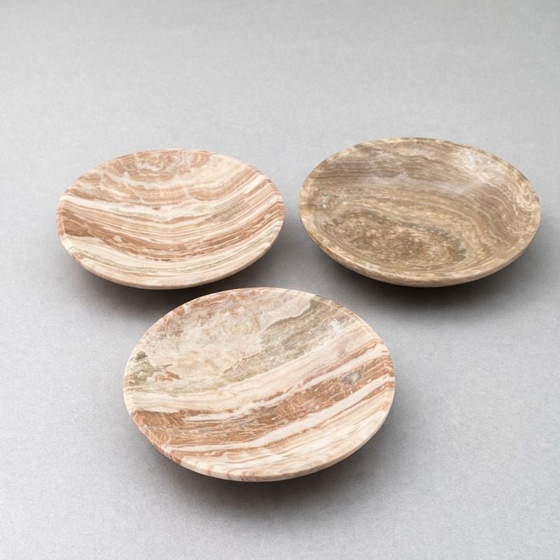 Banded Onyx Calcite Dish (1 Piece) Home Decor Jewelry BowlCrystal River Gems