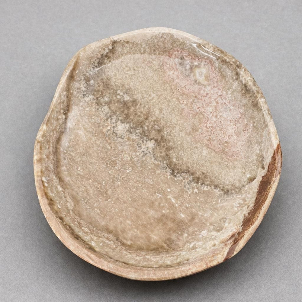 Banded Onyx Calcite Free Form Dish (1 Piece) Home Decor Jewelry BowlCrystal River Gems