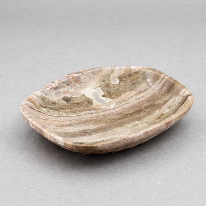 Banded Onyx Calcite Free Form Dish (1 Piece) Home Decor Jewelry BowlCrystal River Gems