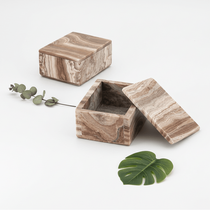 Banded Onyx Jewelry Rectangle Box (1 Piece) (4 by 3 Inches)Crystal River Gems