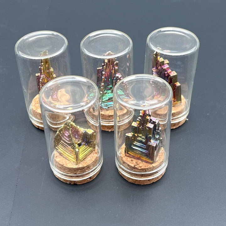 Bismuth Specimen in Cloche Glass JarCrystal River Gems