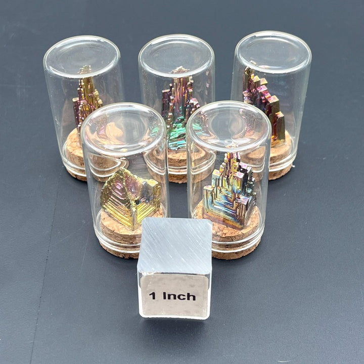 Bismuth Specimen in Cloche Glass JarCrystal River Gems