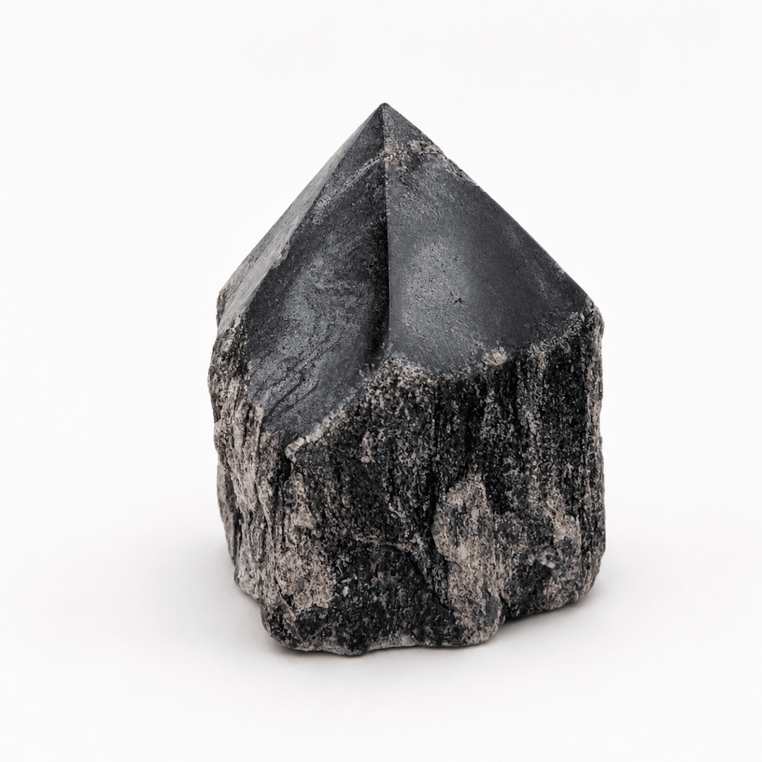 Black Mica Top Polished PointCrystal River Gems
