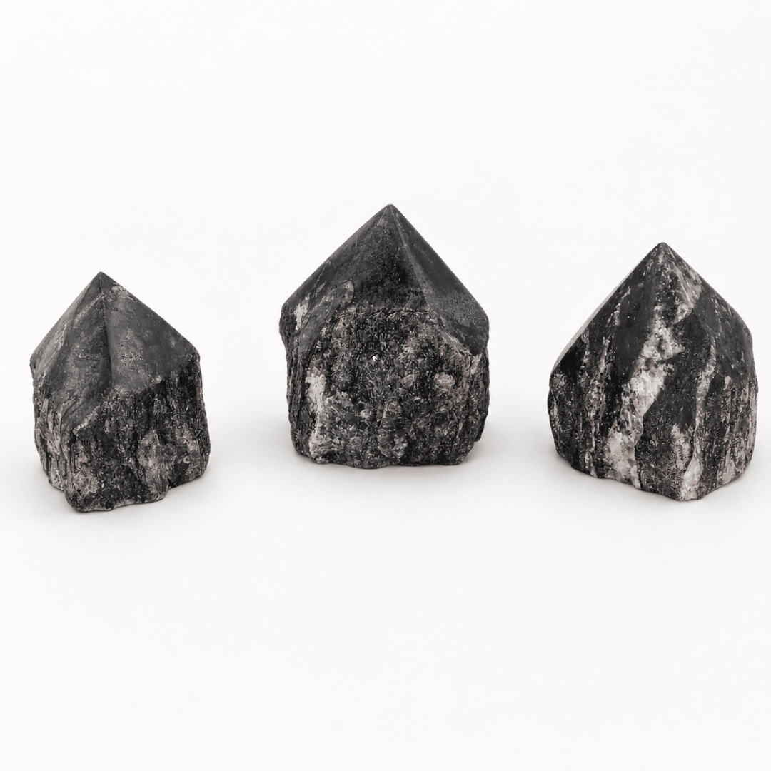 Black Mica Top Polished PointCrystal River Gems