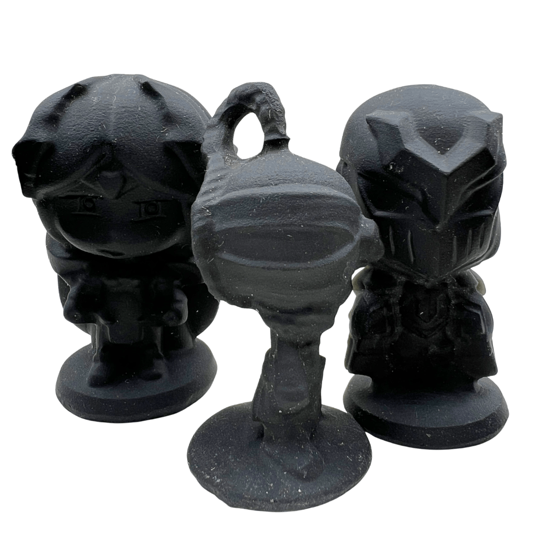 Black Obsidian LoL Character Carvings (5 Pieces)Crystal River Gems