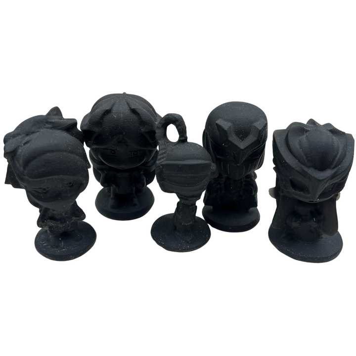 Black Obsidian LoL Character Carvings (5 Pieces)Crystal River Gems