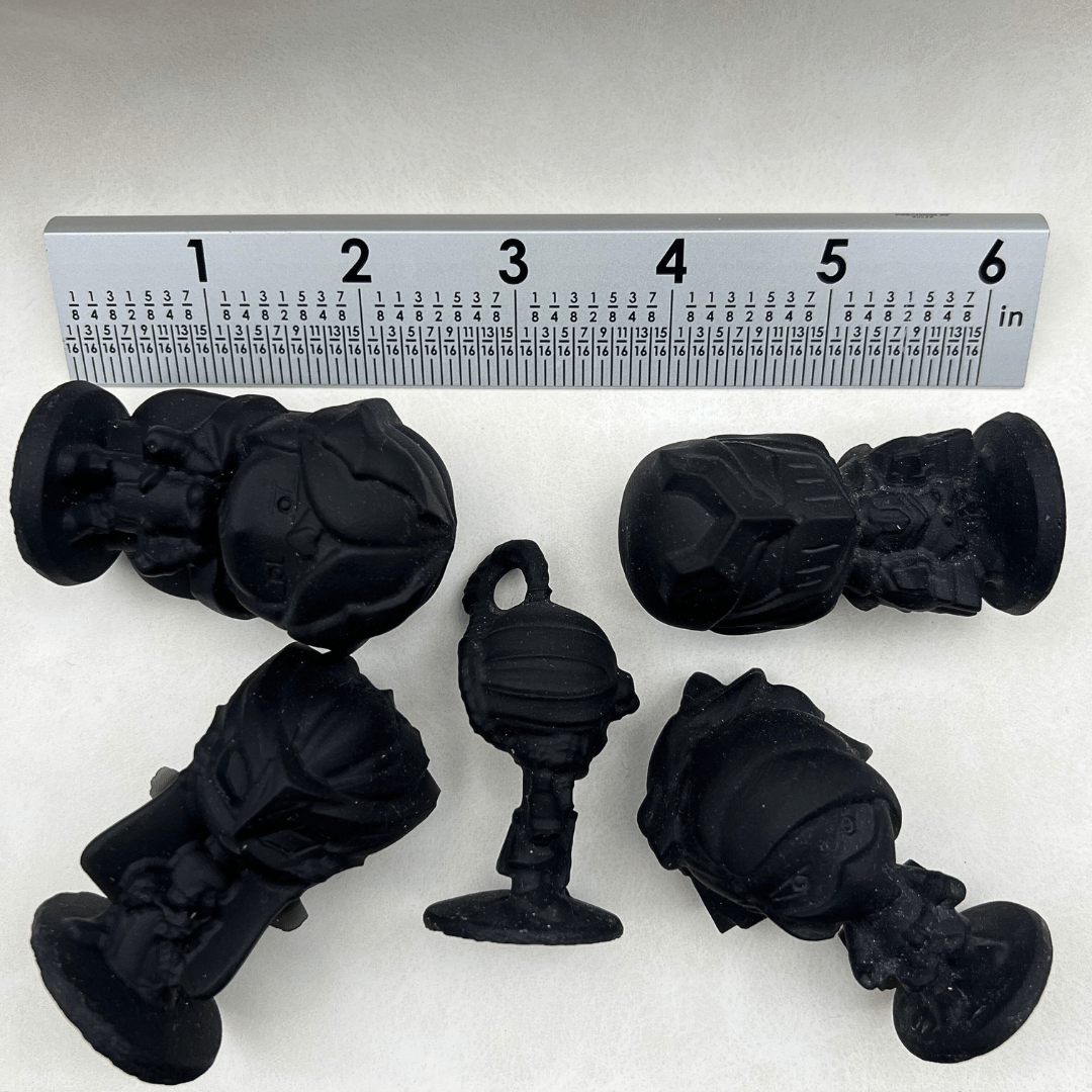 Black Obsidian LoL Character Carvings (5 Pieces)Crystal River Gems