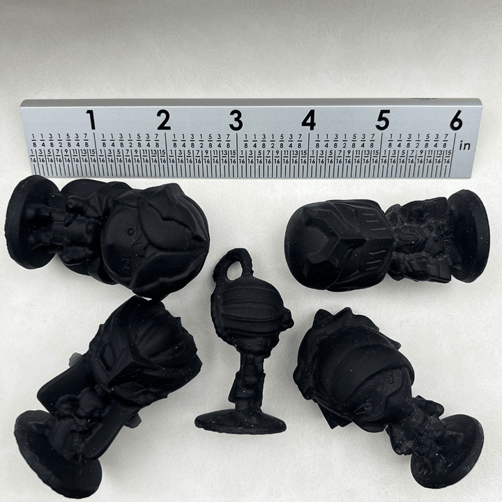 Black Obsidian LoL Character Carvings (5 Pieces)Crystal River Gems