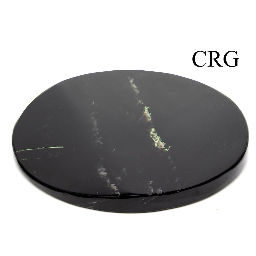 Black Obsidian Round Coasters (2 Pieces) (3 - 5 inches)Crystal River Gems