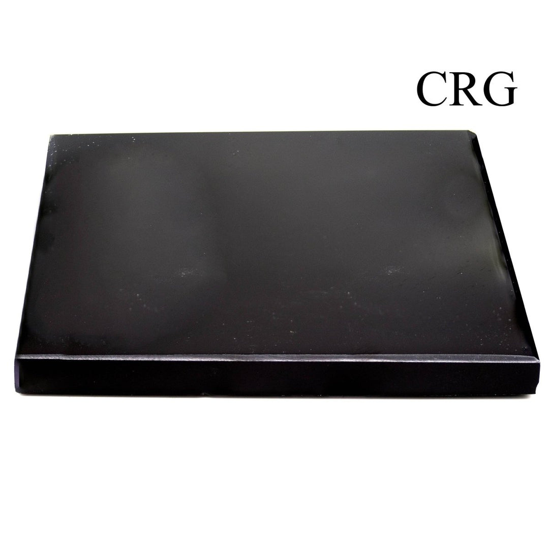 Black Obsidian Square Coasters (2 Pieces) 3" - 5" AVG*Crystal River Gems