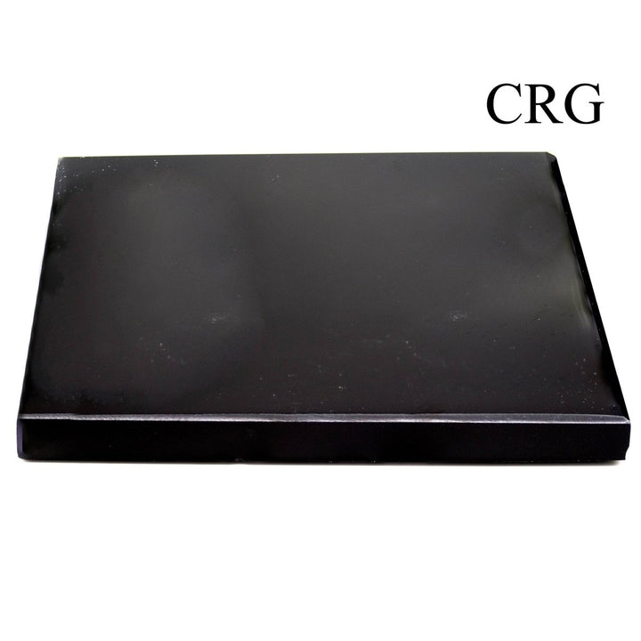 Black Obsidian Square Coasters (2 Pieces) 3" - 5" AVG*Crystal River Gems