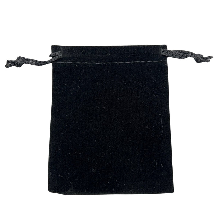 Black Plush Velvet Pouch (1 Piece) Size 3 by 4 Inches Small Deluxe Gift BagCrystal River Gems