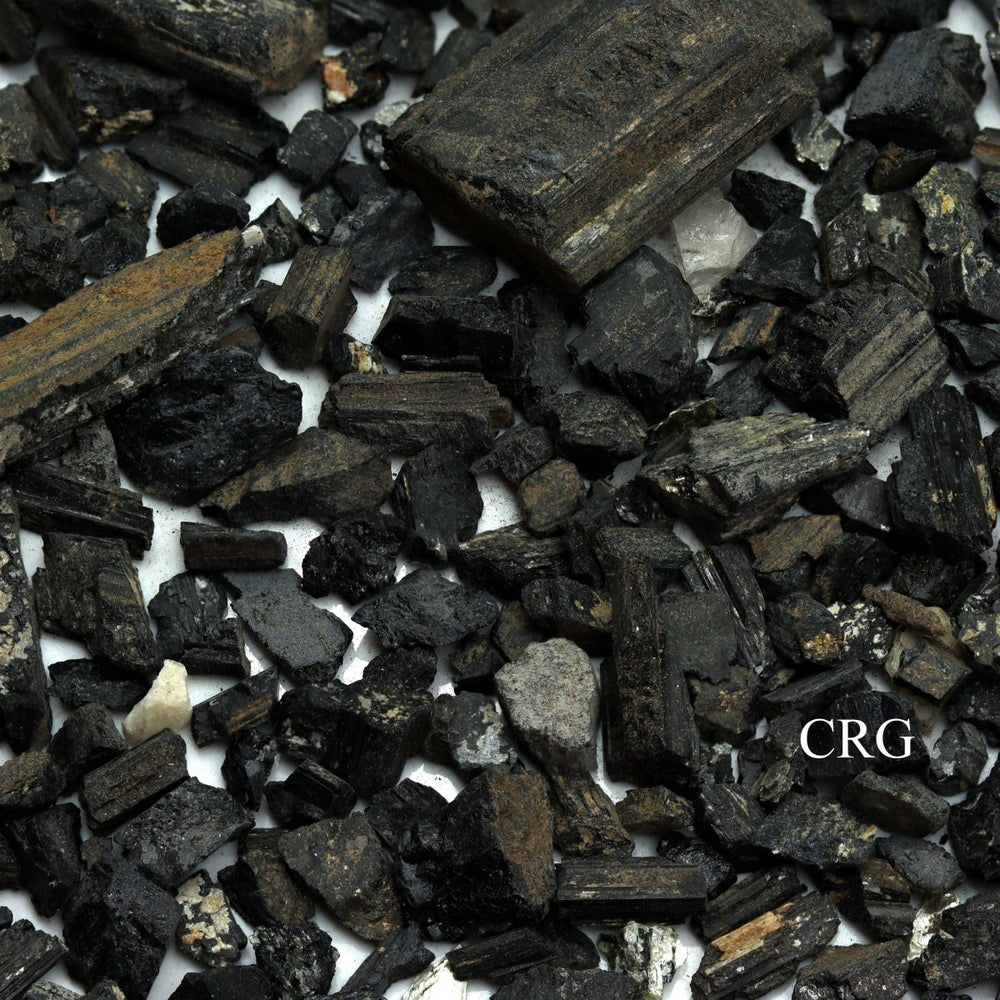 Black Tourmaline Unpolished Chips (15 Kilograms) Size 0.25 to 2 Inches Bulk Wholesale Lot Crystal Gemstone