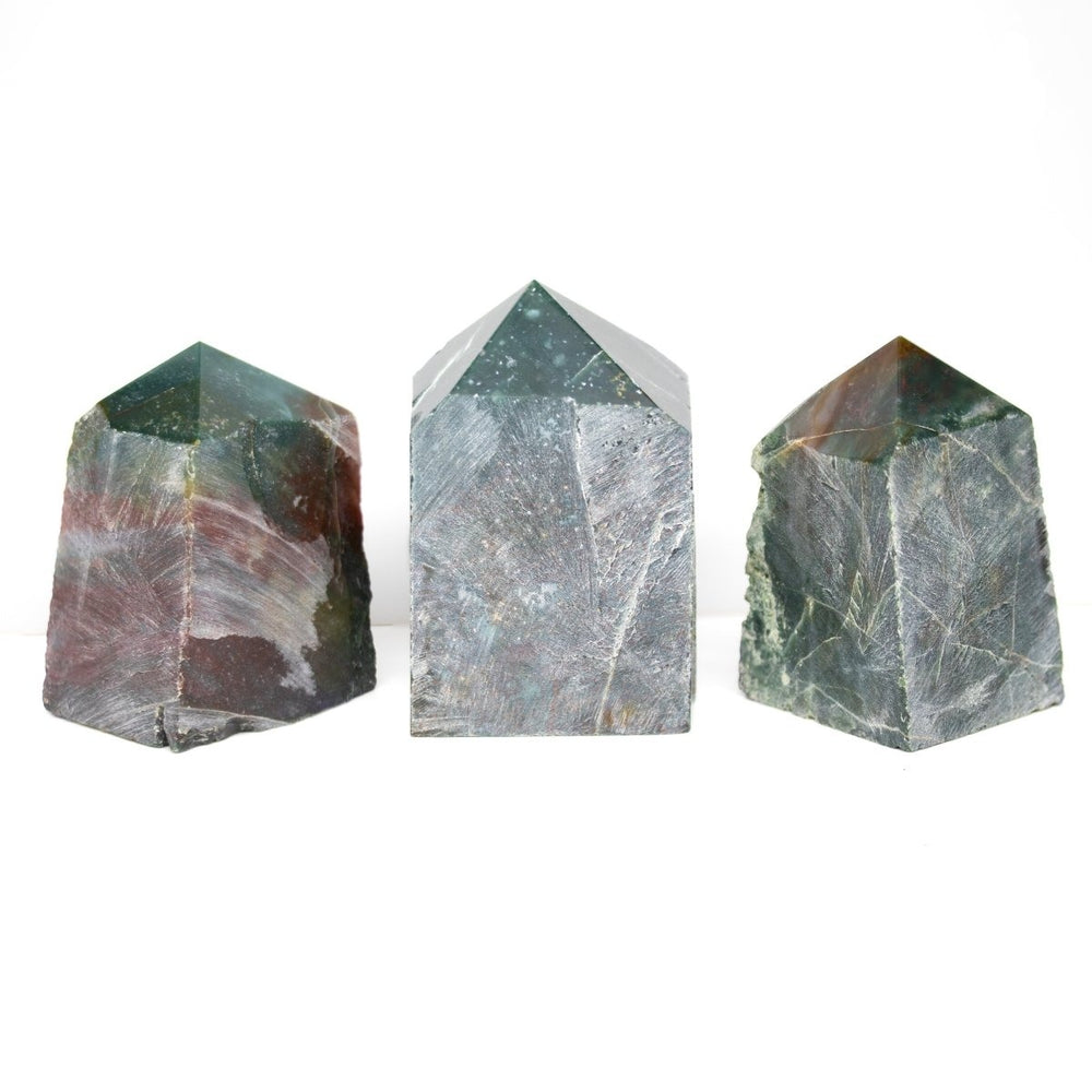 Bloodstone Top Polished Points (1 Kilogram) Size 1.5 to 3 Inches Crystal Gemstone TowersCrystal River Gems