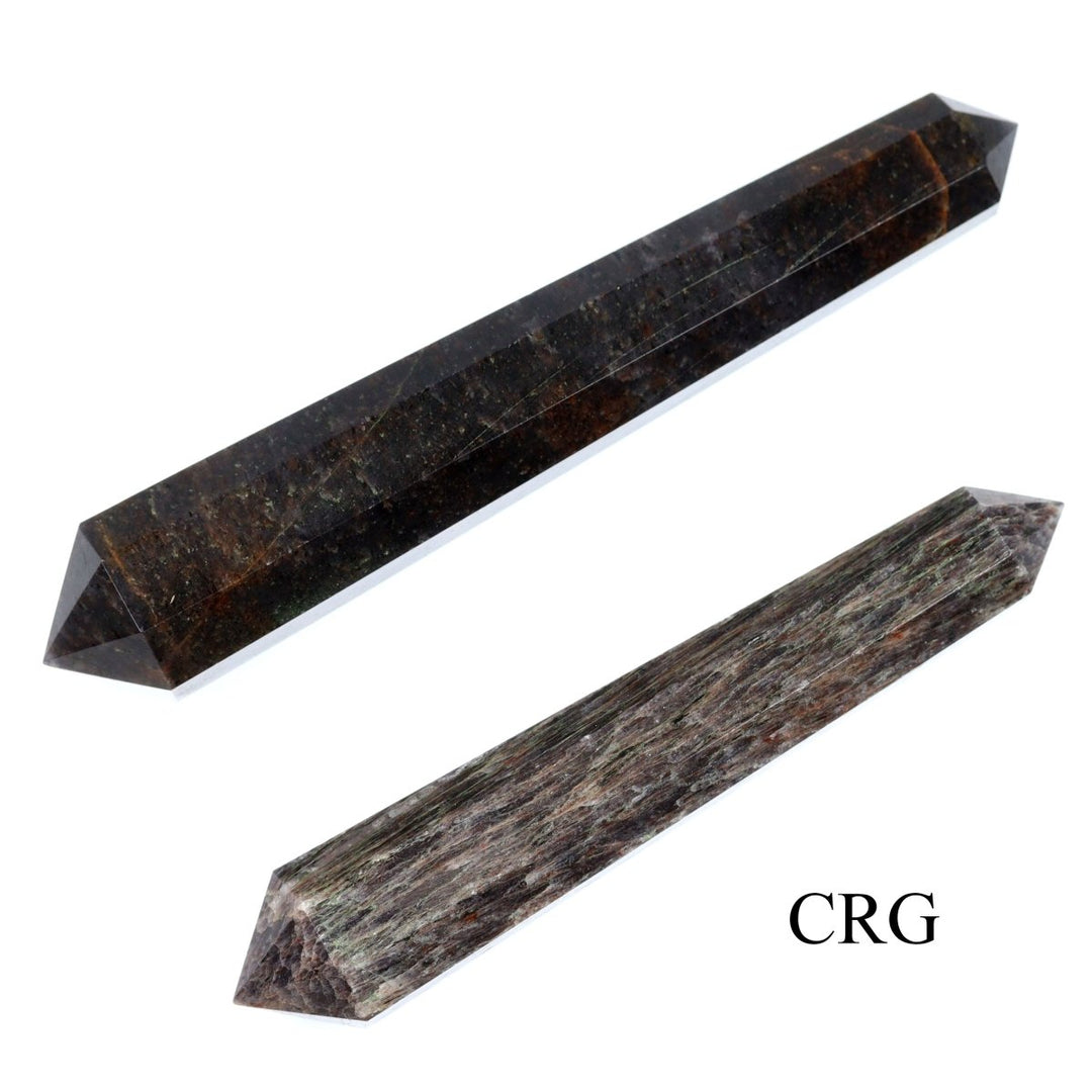 Blue Aventurine Double Pointed Wand (1 Piece) Size 3 to 5 Inches 8 - Sided Crystal GemstoneCrystal River Gems