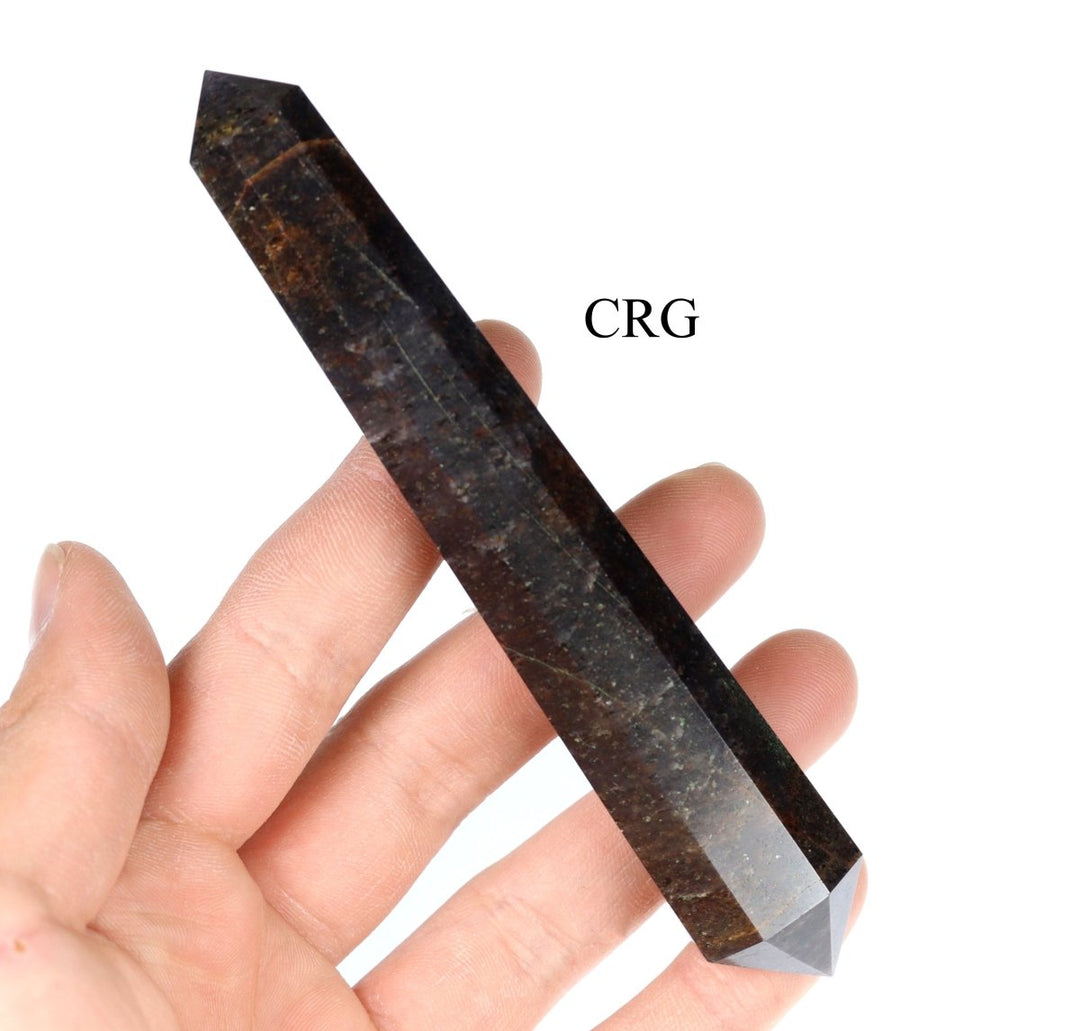 Blue Aventurine Double Pointed Wand (1 Piece) Size 3 to 5 Inches 8 - Sided Crystal GemstoneCrystal River Gems