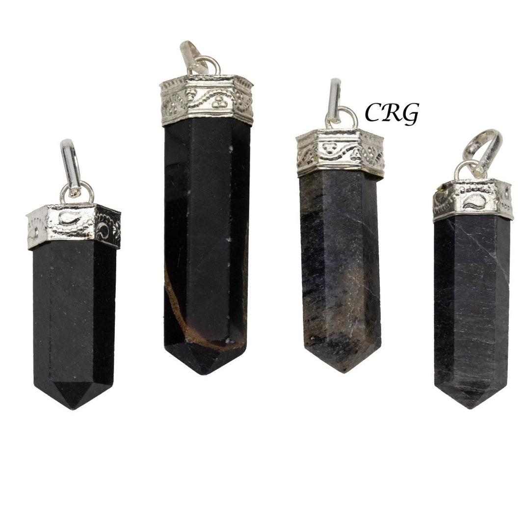 Blue Aventurine Pencil Point Pendant with Silver Plating (1 Inch) (4 Pieces)Crystal River Gems