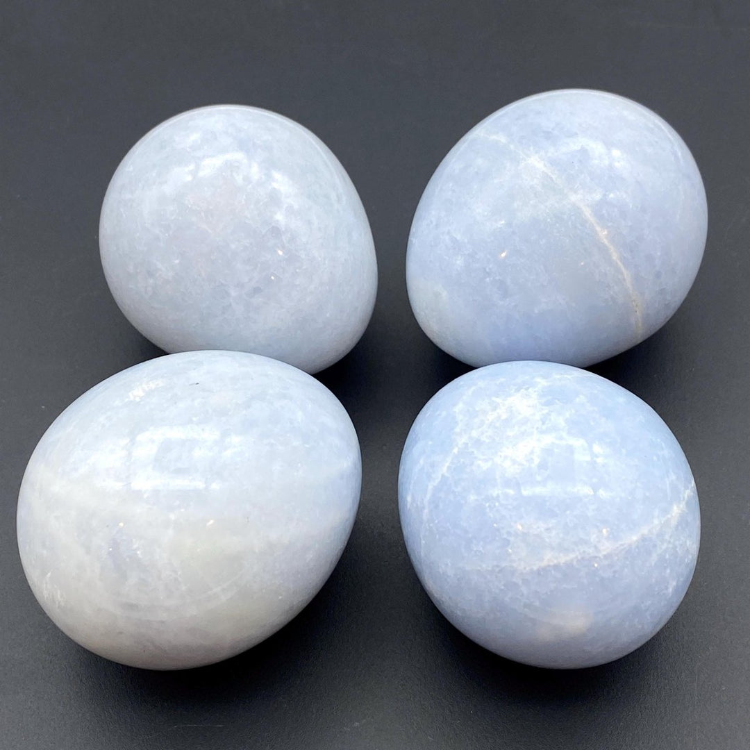 Blue Calcite Gemstone EggCrystal River Gems